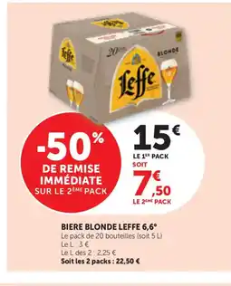 Bi1 LEFFE 6,6° Biere blonde offre