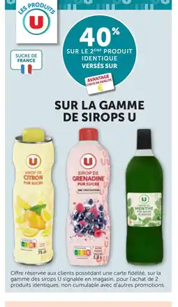 Bi1 U Sur la gamme de sirops offre