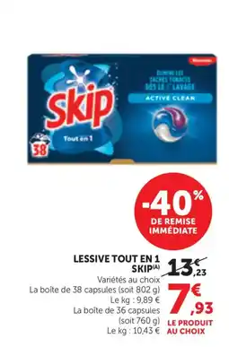 Bi1 SKIP Lessive tout en 1 offre
