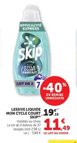 Bi1 SKIP Lessive liquide mon cycle court offre