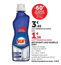 Bi1 SUN Nettoyant lave vaisselle offre