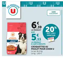Bi1 U Croquettes au poulet pour chien offre
