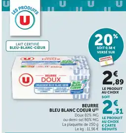 Bi1 U Beurre bleu blanc coeur offre