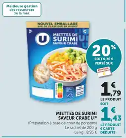Bi1 U Miettes de surimi saveur crabe offre