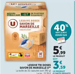 Bi1 U Lessive doses savon de marseille offre