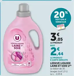 Bi1 U Lessive liquide laine et soie offre