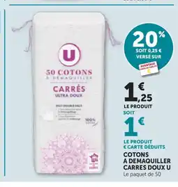 Bi1 U Cotons a demaquiller carrés doux offre