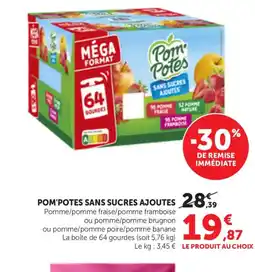 Bi1 POM'POTES Sans sucres ajoutes offre