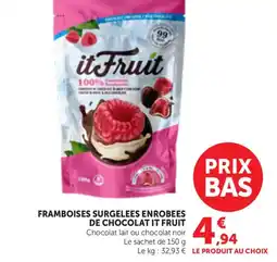 Bi1 IT FRUIT Framboises surgelees enrobees de chocolat offre