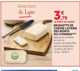 Bi1 Briquette de chèvre laiterie des monts du lyonnais offre