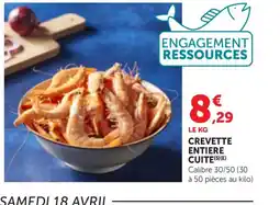 Bi1 Crevette entiere cuite offre