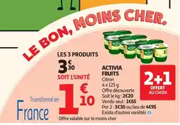 Auchan ACTIVIA Fruits offre