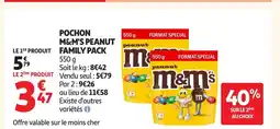 Auchan Pochons m&m's peanut family pack offre