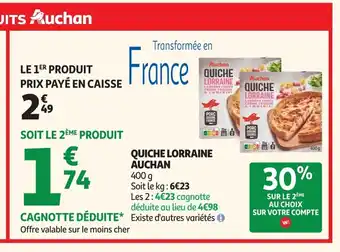 Auchan AUCHAN Quiche lorraine offre