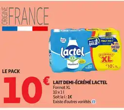 Auchan LACTEL Lait demi-écrémé offre