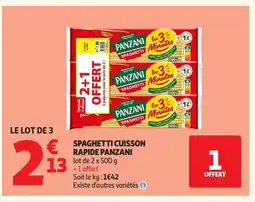 Auchan PANZANI Spaghetti cuisson rapide offre