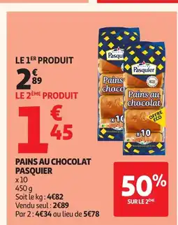 Auchan PASQUIER Pains au chocolat offre