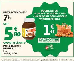 Auchan NUTELLA Pâte à tartiner offre