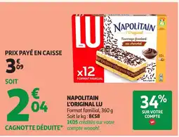 Auchan LU Napolitain l'original offre