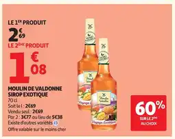 Auchan MOULIN DE VALDONNE Sirop exotique offre
