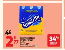 Auchan FLYING FISH Bière citron pressé offre