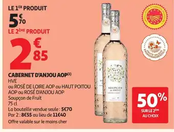 Auchan Cabernet d'anjou aop offre