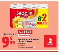 Auchan SOPALIN Essuie tout sur mesure décoré offre