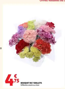 Auchan Bouquet de 7 oeillets offre