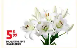 Auchan Bouquet de 5 lys longiflorum offre