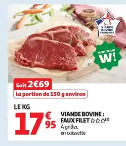 Auchan Viande bovine: faux filet offre
