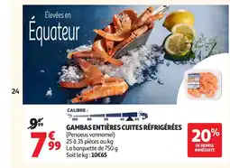 Auchan Gambas entières cuites réfrigérées offre