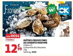 Auchan Huîtres creuses fines de charente maritime offre