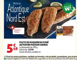 Auchan Filets de maquereau fumé au poivre maison corrue offre