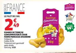 Auchan Pommes de terre de consommation à chair ferme princesse amandine offre
