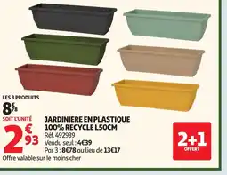 Auchan Jardiniere en plastique 100% recycle offre