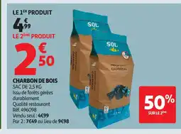 Auchan Charbon de bois offre