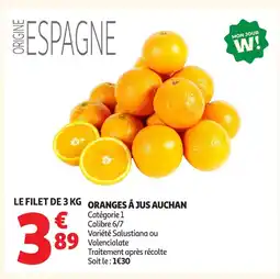 Auchan AUCHAN Oranges á jus offre