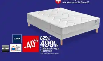 BUT Matelas Intégral 140x190 cm offre