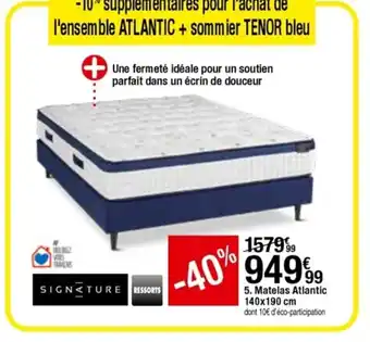 Matelas Atlantic 140x190 cm