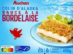 Auchan Auchan colin d'alaska sauce à la bordelaise msc surgelé auchan offre
