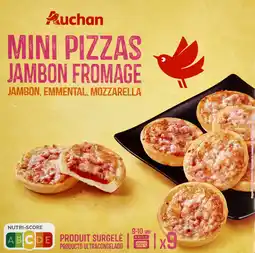 Auchan Auchan mini pizza au jambon et fromage surgelées auchan offre