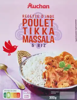 Auchan Auchan poulet tikka massala & riz auchan offre