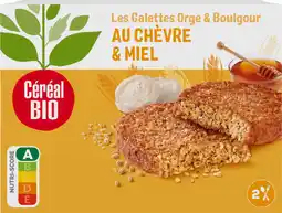 Auchan Cereal bio galettes orge bio chèvre et miel céréal bio offre