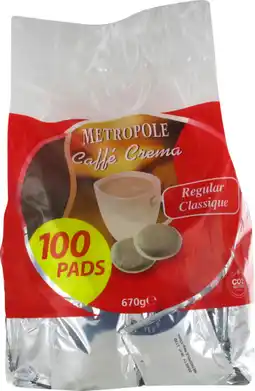 Auchan Sans marque dosettes de café moulu métropole offre