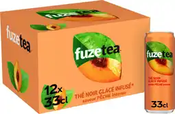 Auchan Fuze tea fuze tea thé noir saveur pêche intense offre
