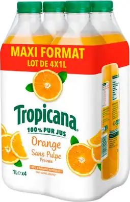 Auchan Tropicana tropicana pur jus d'orange sans pulpe offre