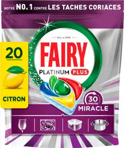 Auchan Fairy tablettes lave vaiselle miracle tout en 1 citron fairy offre