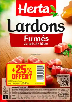 Auchan Supermarché Herta lardons fumés herta offre