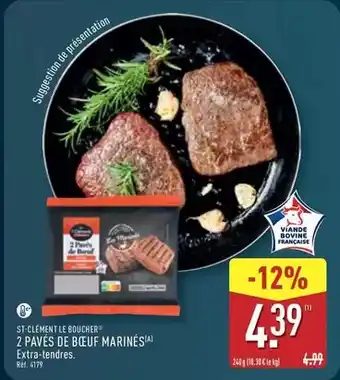 ALDI Boucherie st-clément - 2 pavés de bœuf marinés offre