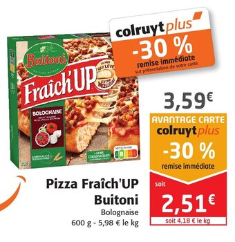 Colruyt Pizza Fraich'Up Buitoni offre
